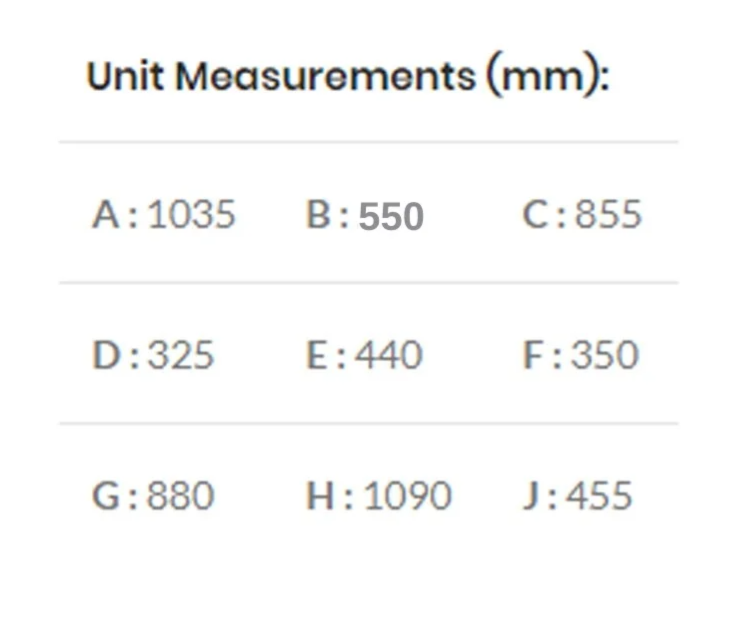 4 Burner gas grill unit measurements