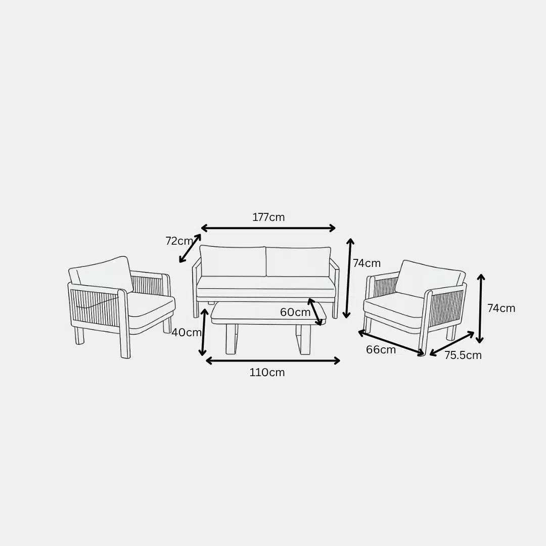 Hydro Fire Lazio Rope Weave Ensemble