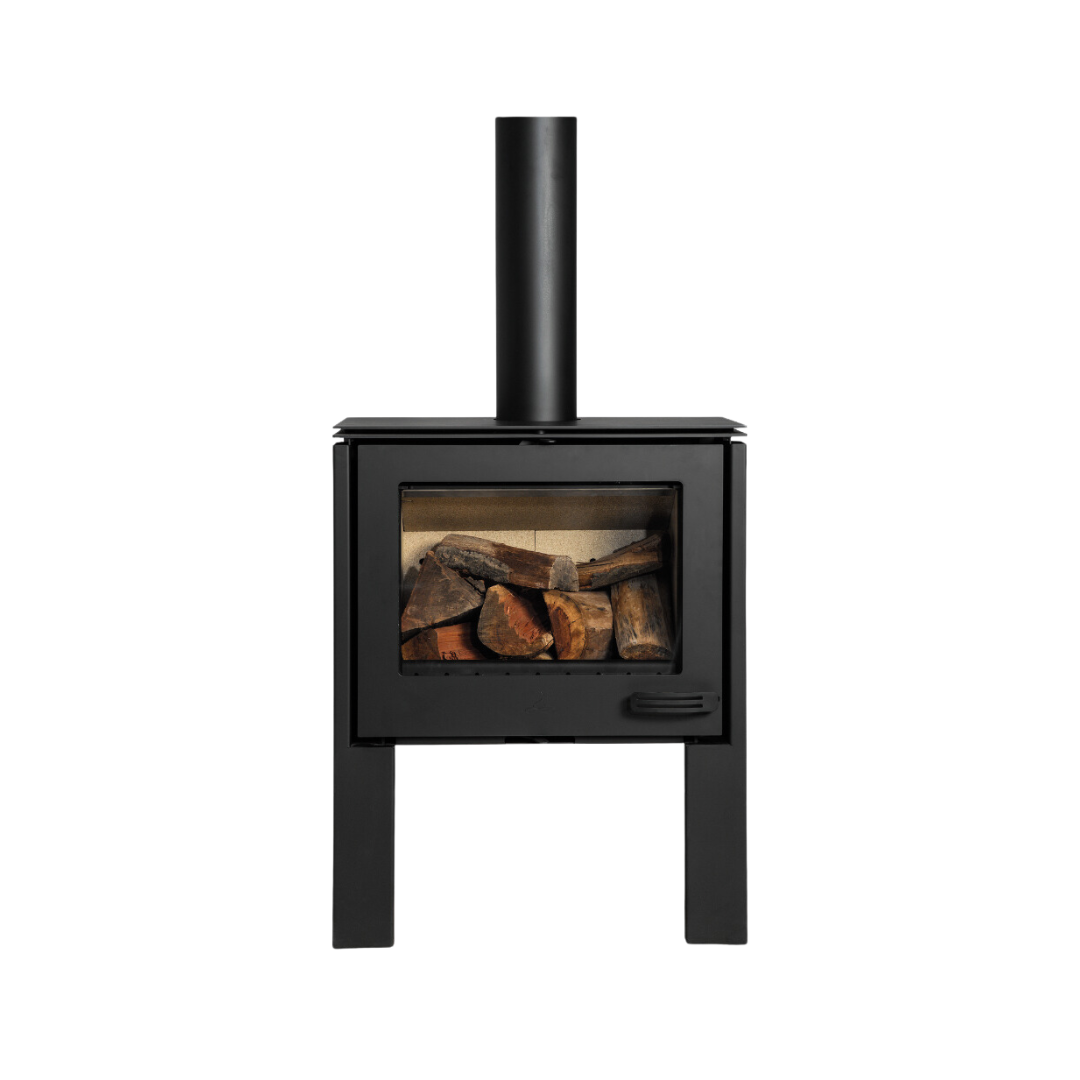 10 kW leg unit black compact freestanding stove