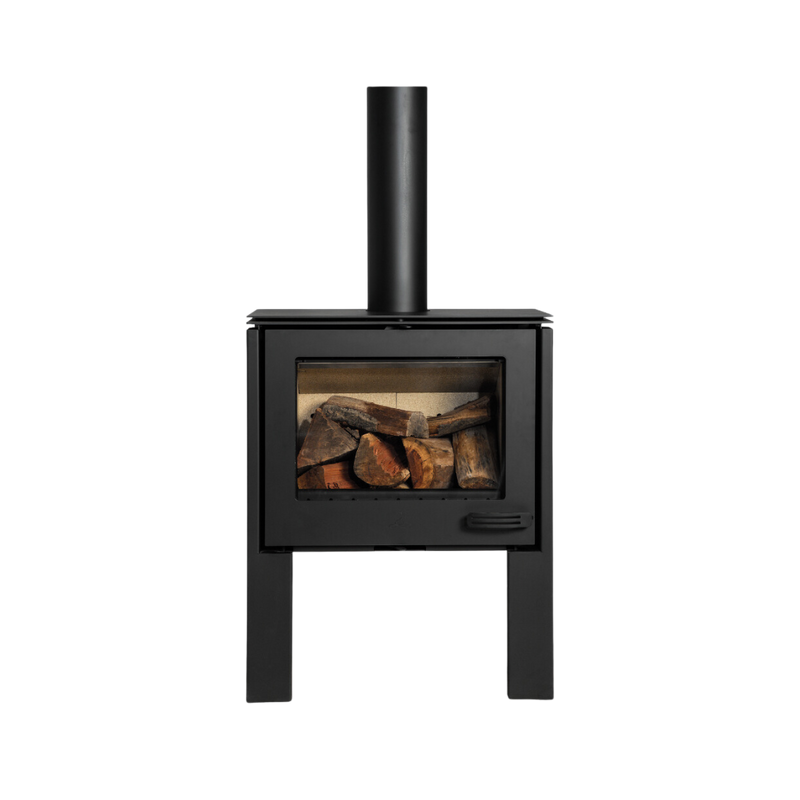 10 kW leg unit black compact freestanding stove