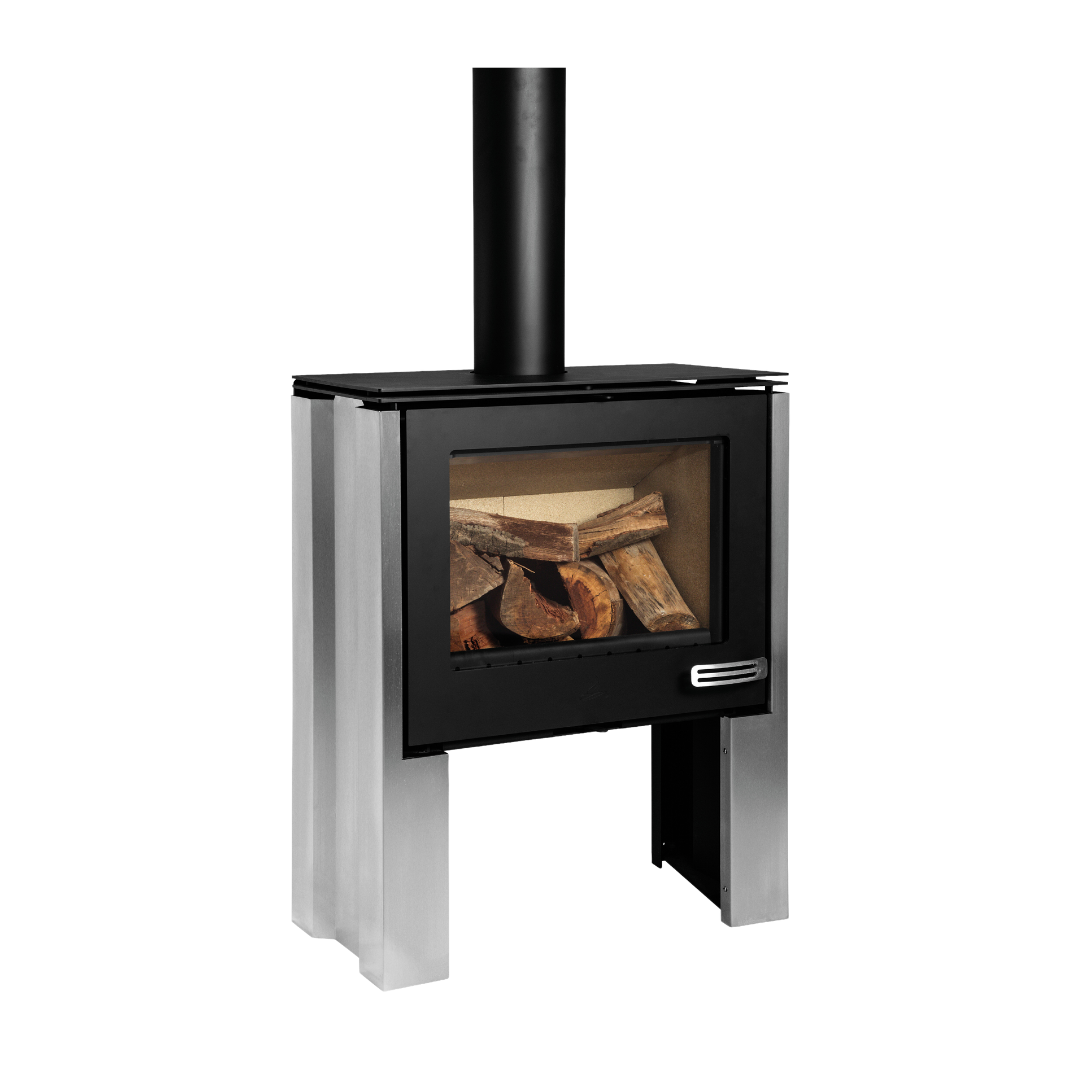 10 kW leg unit stainless compact freestanding stove