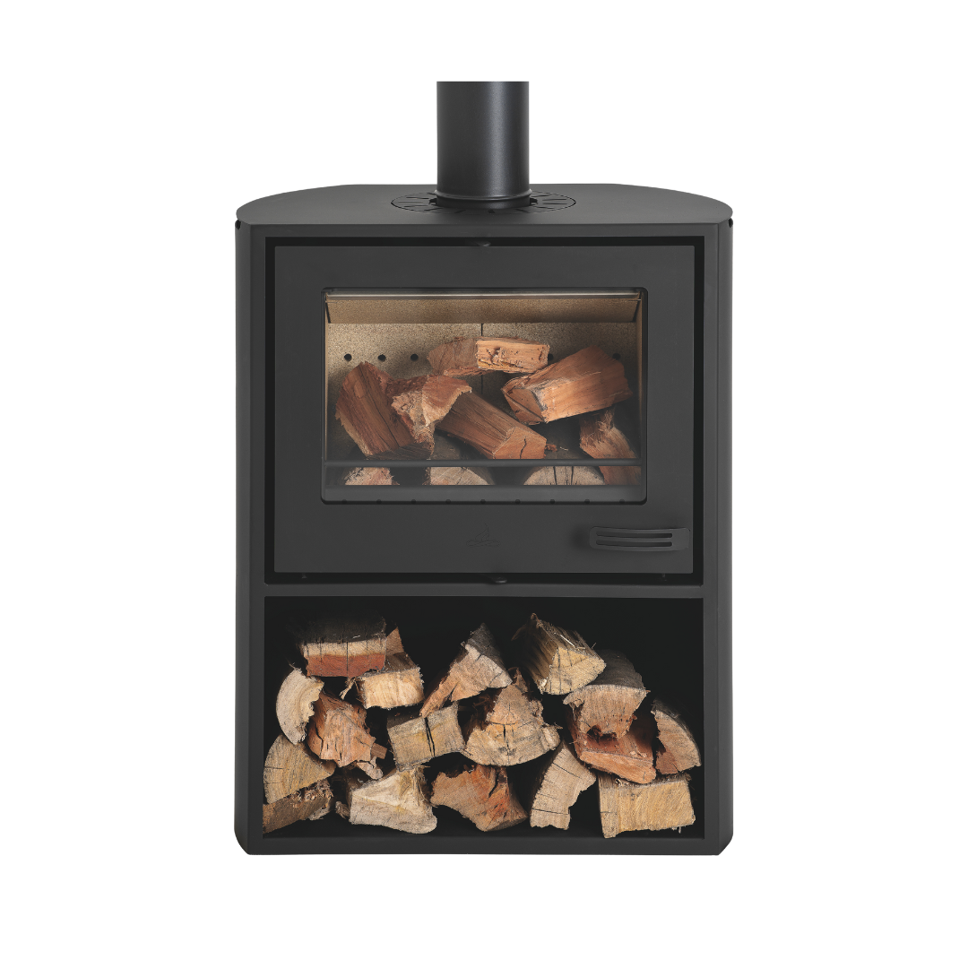 top curved freestanding stove modern product front view