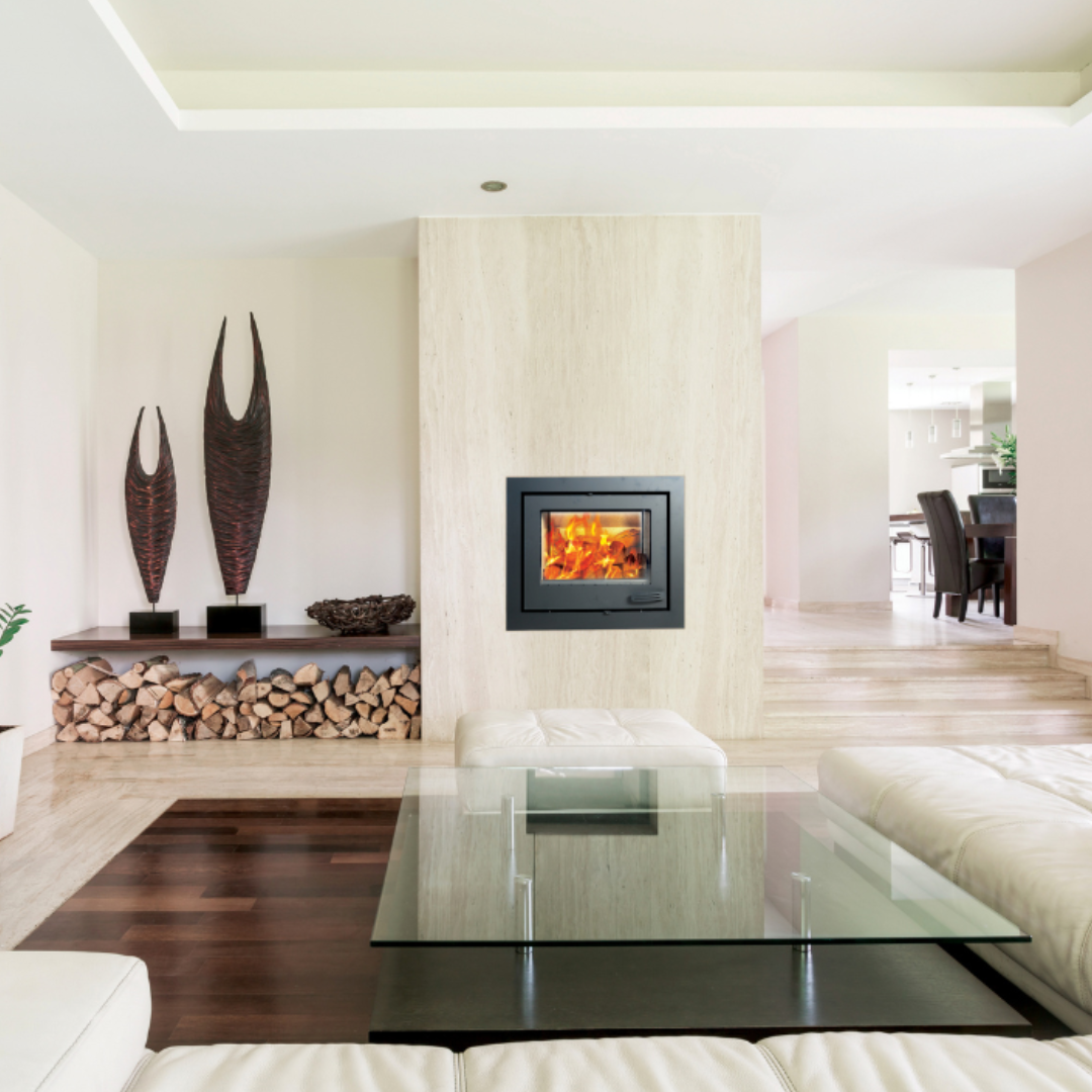 double sided insert fireplace lifestyle interior