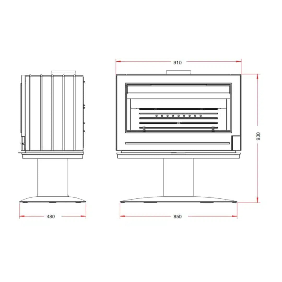 Hydro Fire Invicta Elton Freestanding Fireplace