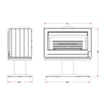 Hydro Fire Invicta Elton Freestanding Fireplace