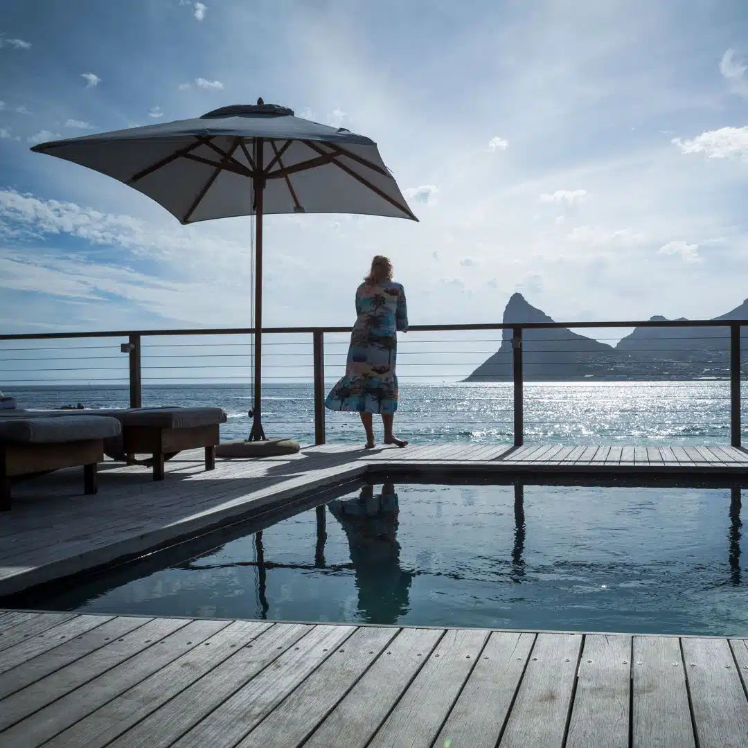 Hydro Fire 2.2m Square (8) Ecru Classic Parasol (excludes Medium Base)