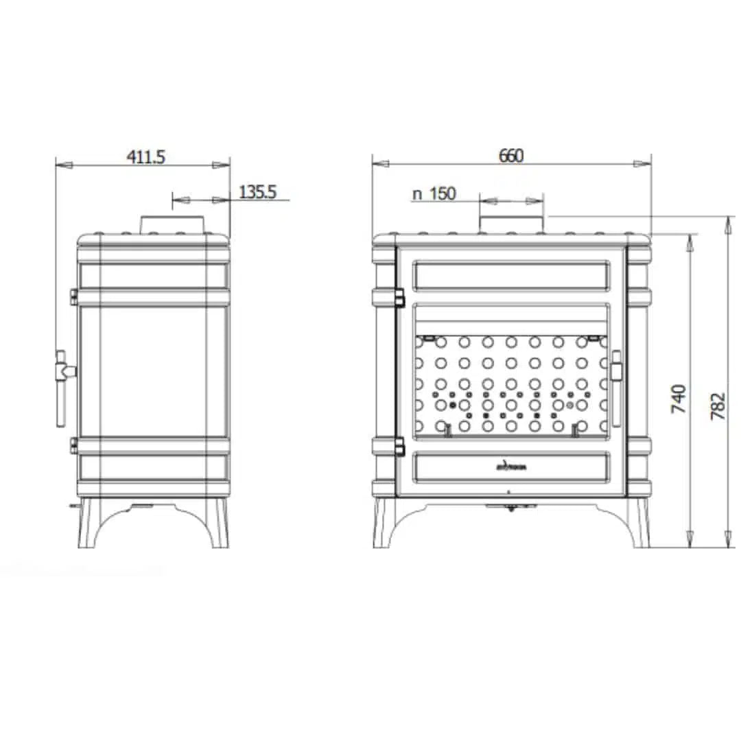 Hydro Fire Invicta Siam Freestanding Fireplace