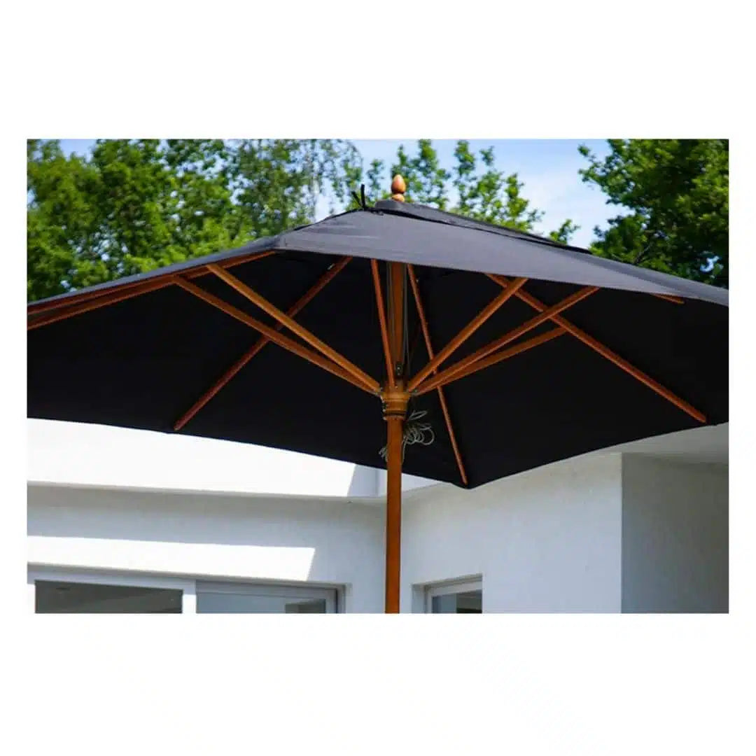 Hydro Fire 2.2m Square (8) Charcoal Classic Parasol (excludes Medium Base)