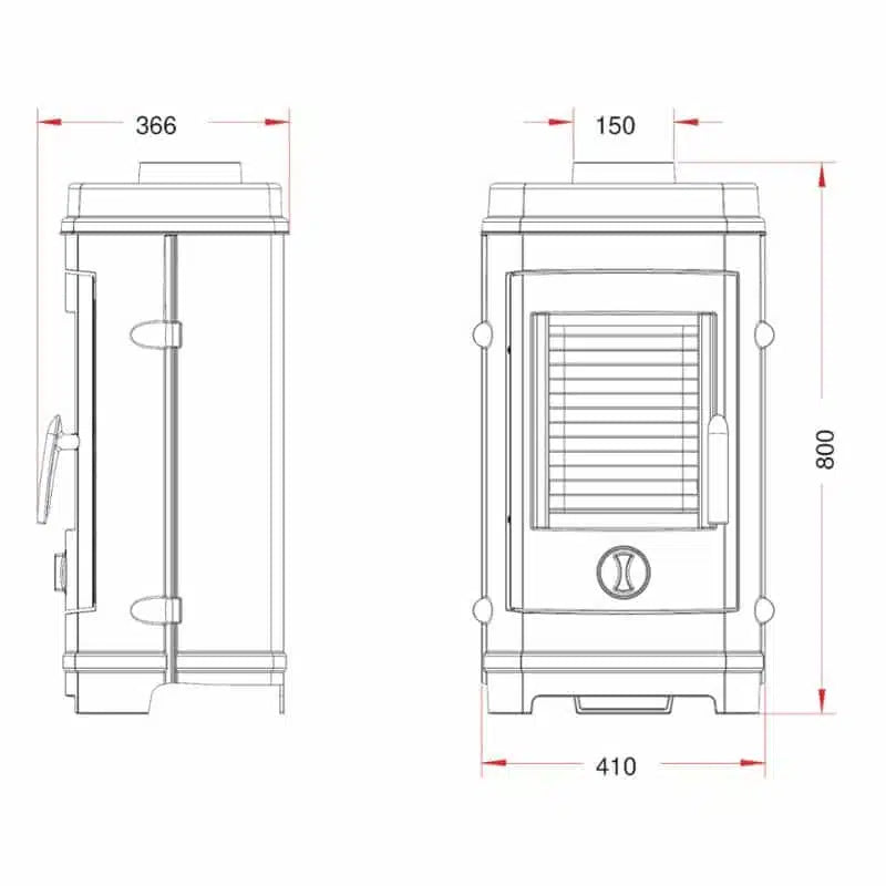 Hydro Fire Invicta Remilly Freestanding Fireplace
