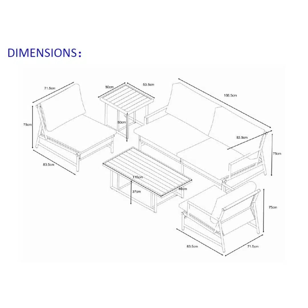 Hydro Fire Granada Gathering Patio Set