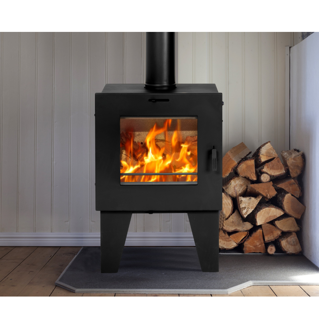 8 kW Ardor tapered leg lifestyle freestanding stove in modern room