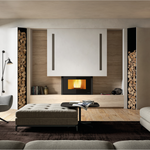 fireplace insert living room settings