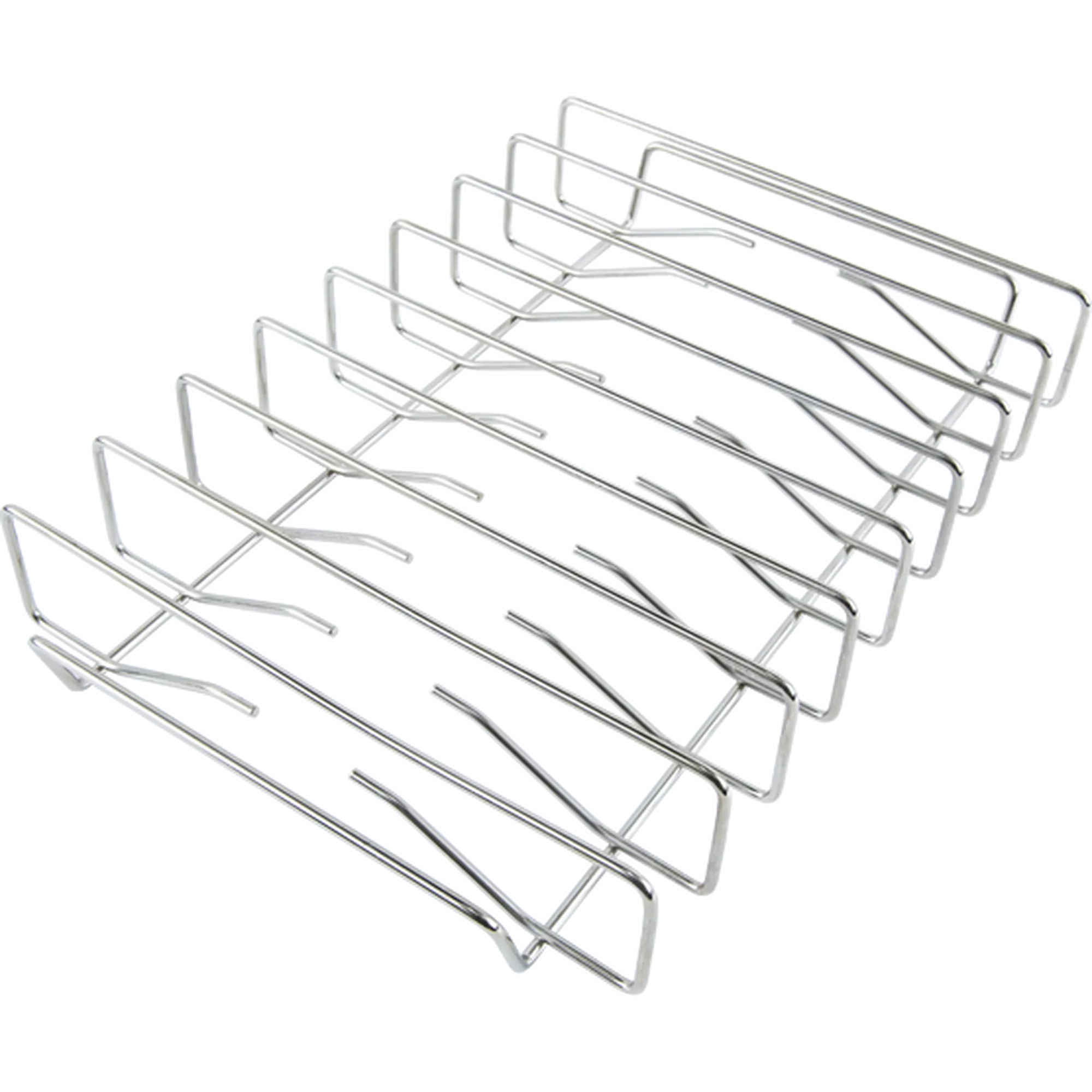 Set of metal cooling racks on a white background