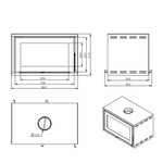 Diagram of Canature Taurus P3 double-sided fireplace insert