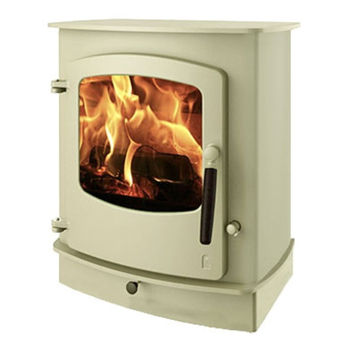 Cove 2 almond low stand wood stove contemporary style