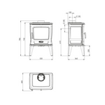 Dovre TAI35 wood burning stove side door model  specifications