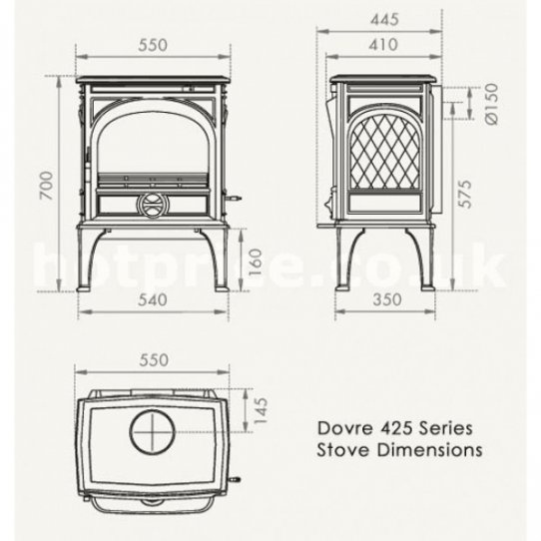 DOVRE 425GM FEESTANDING MULTIFUEL