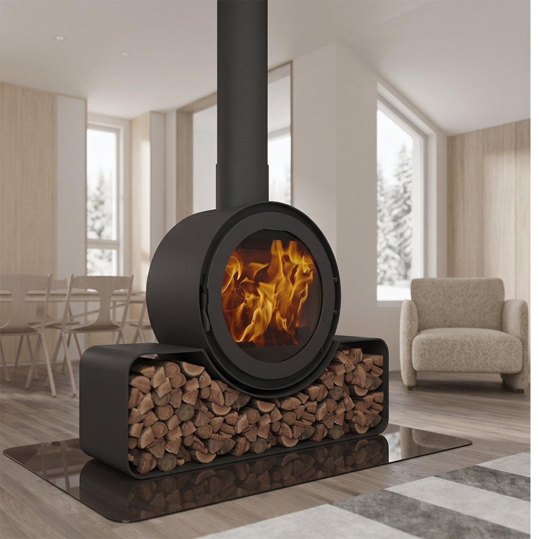 SAfire HEETA PUREVIEW 70 WOOD FIREPLACE | DOUBLE SIDED | LOG BENCH