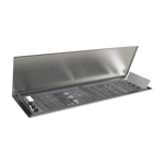 A silver-colored CHAD-O-CHEF 6 burner hob grill with a lid, displayed against a plain background.