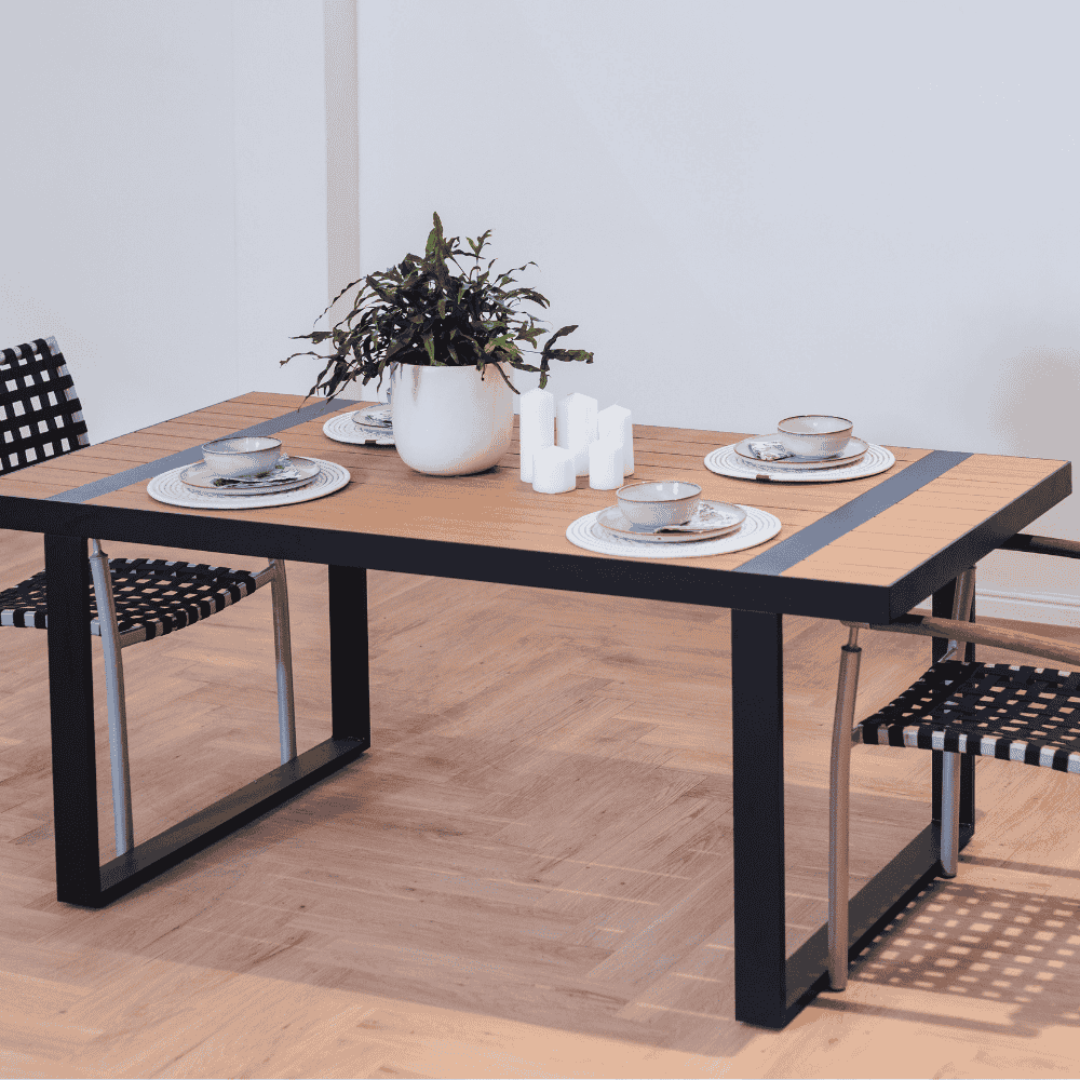 Hydro Fire Atsi Dining Table (slate finish)