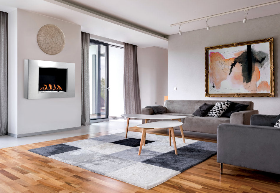 Infiniti Concept wall fireplace - living room settings