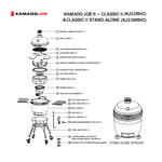 Classic II stand alone charcoal grill parts list
