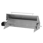 A gray rotisserie dome accessory for a Chad-O-Chef 6-Burner Gas Braai.