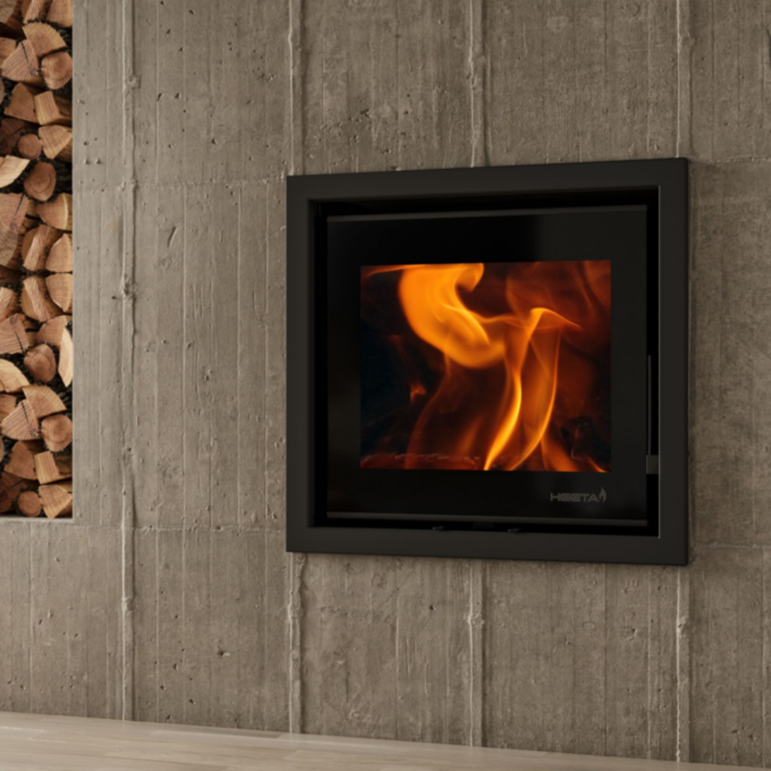 SAfire Heeta 600 wood fireplace insert lifestyle image