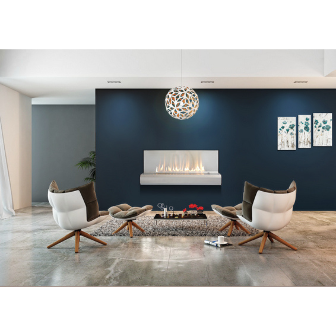 Symphony 12 gas fireplace insert, linear flame display.