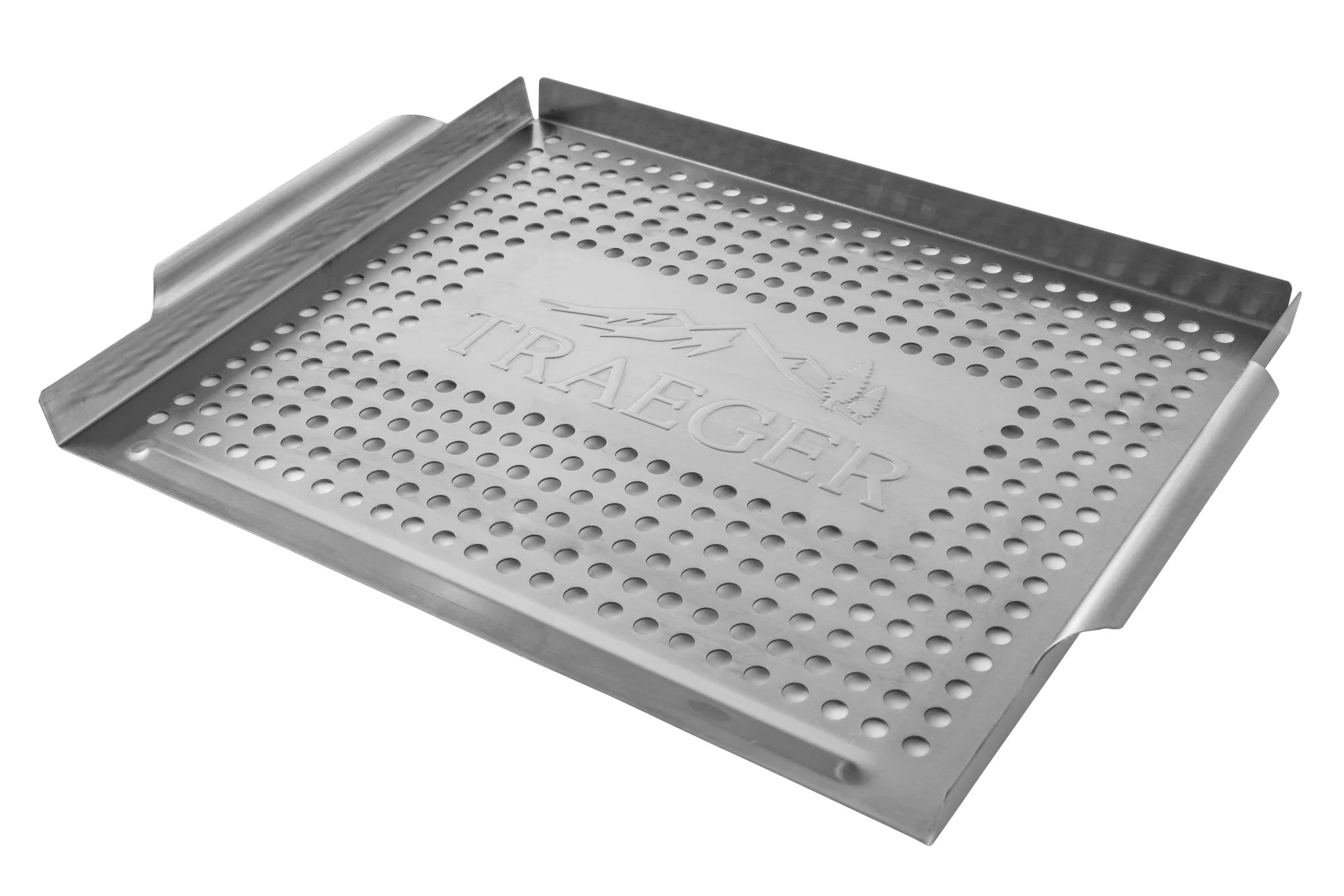 Perforated grill pan with 'Napoleon' branding on a white background