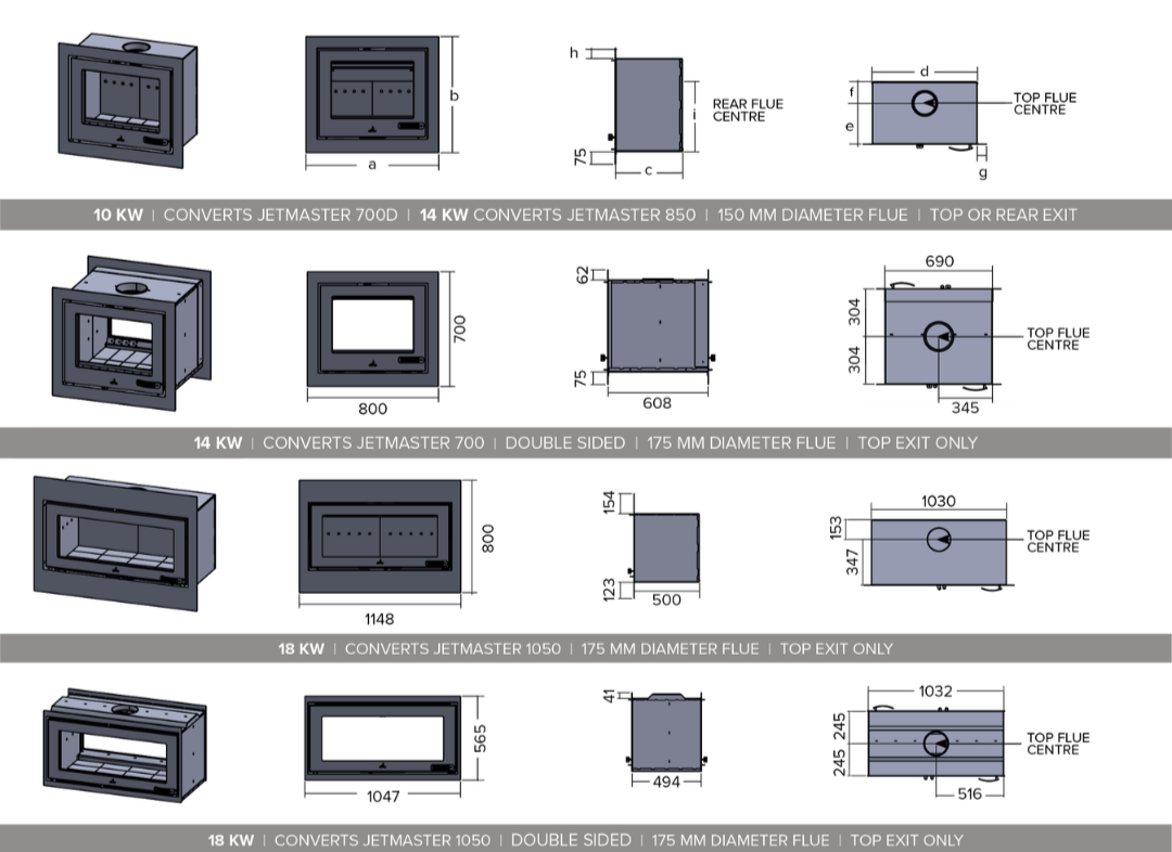 Table conversion inserts set for braai and grill systems