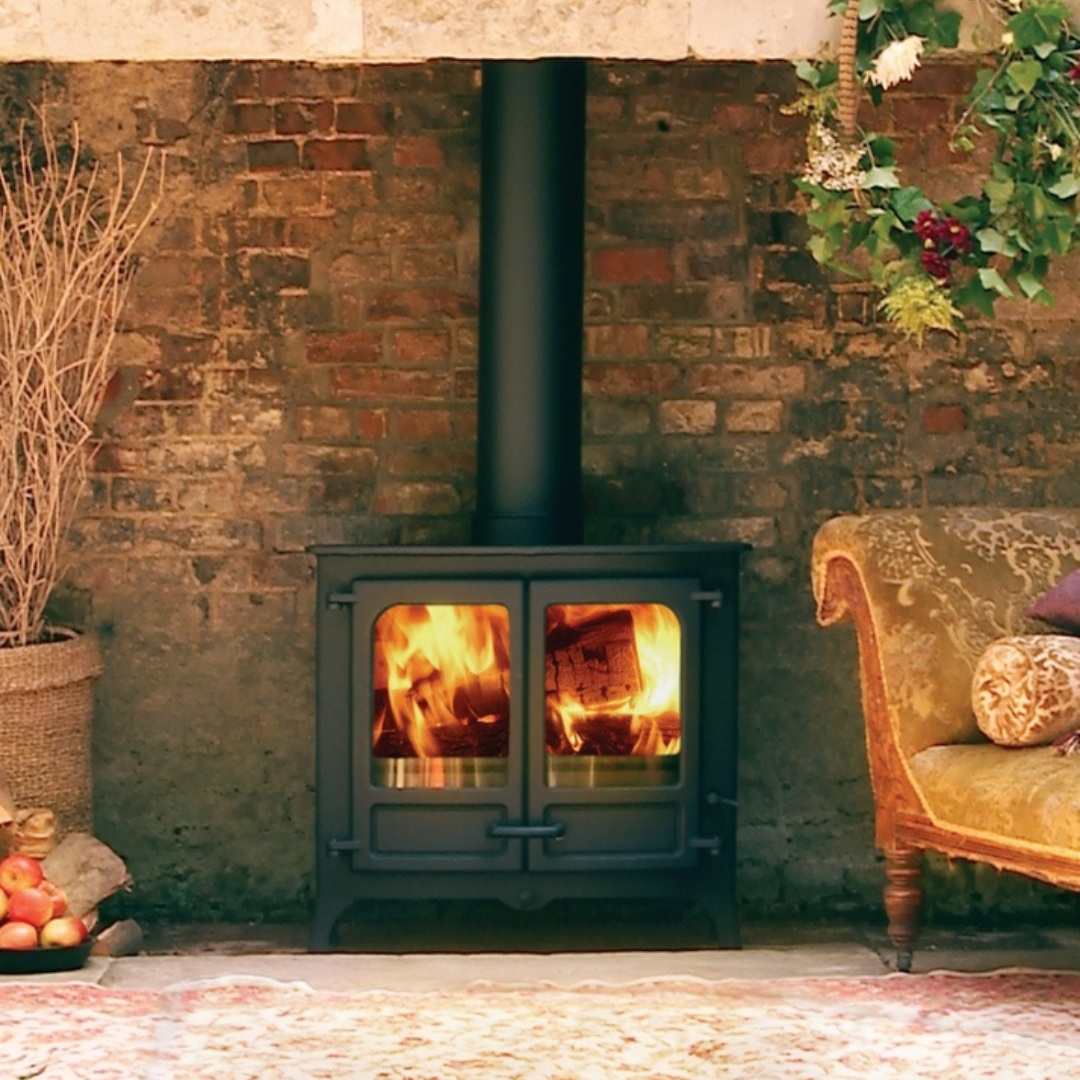 THE CHARNWOOD ISLAND 3 ‘Blu’ FIREPLACE