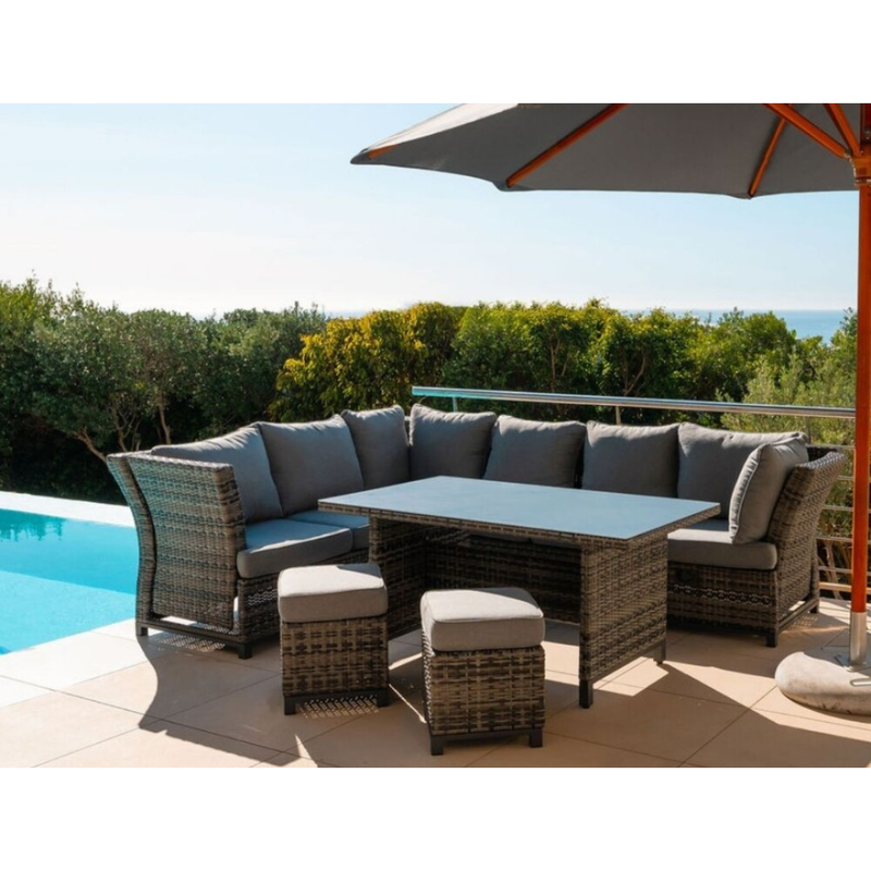 HYDROFIRE VERSANO PATIO LOUNGE SET (Dark Grey)