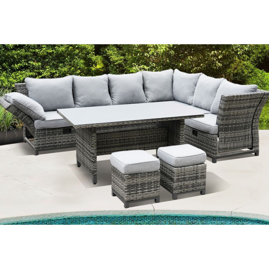 HYDROFIRE VERSANO PATIO LOUNGE SET (Dark Grey)