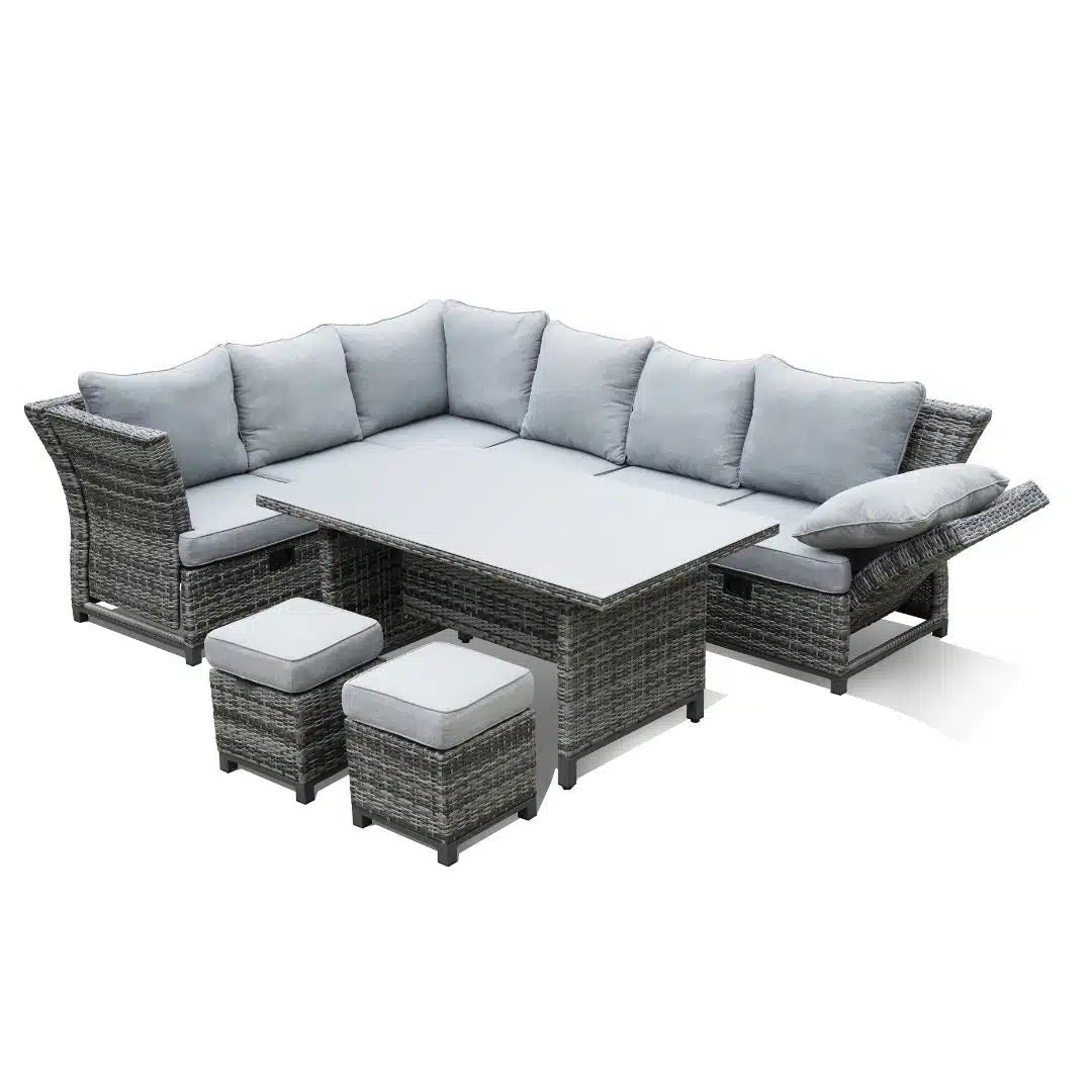 Hydro Fire Versano Patio Lounge Set (Dark Grey)