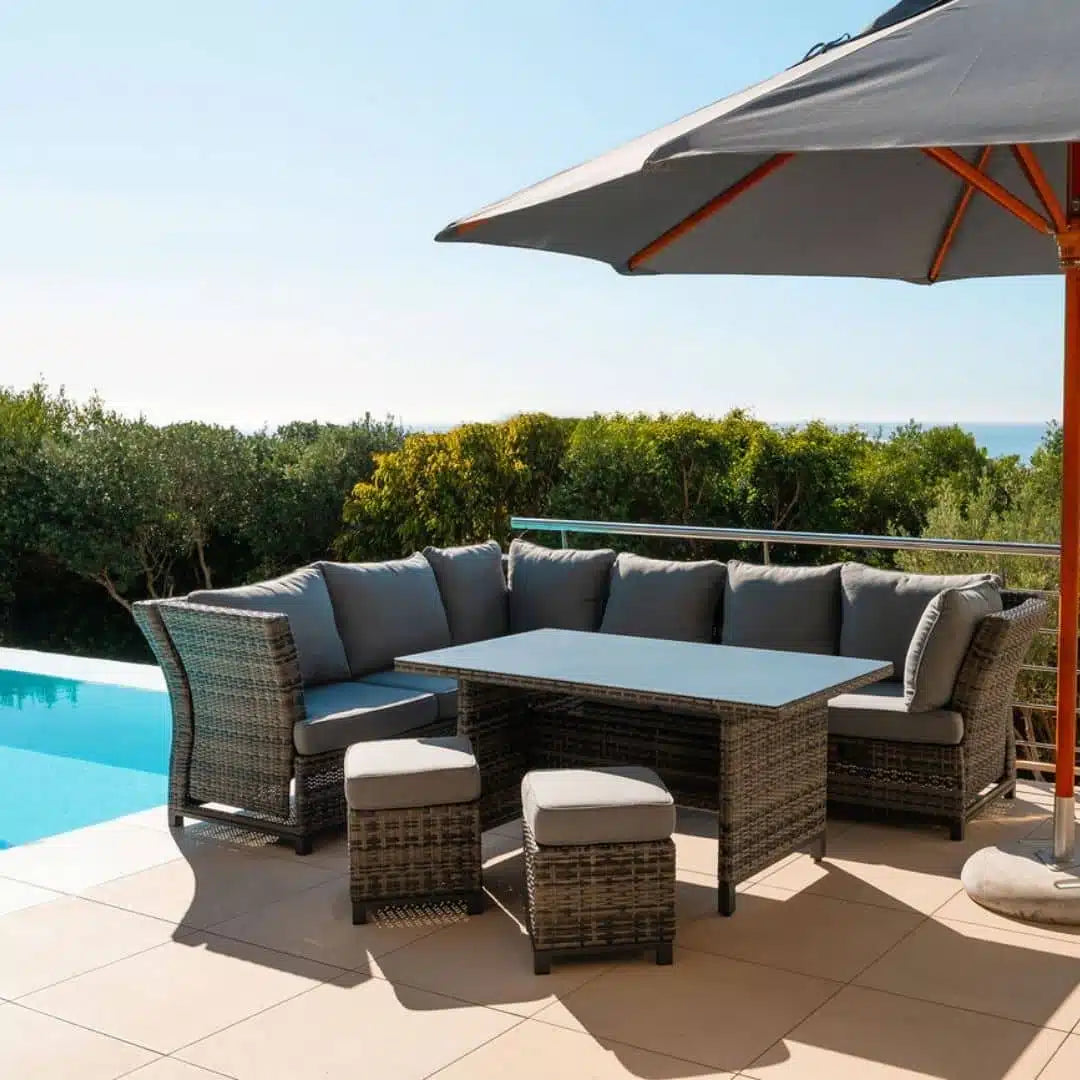 Hydro Fire Versano Patio Lounge Set (Dark Grey)