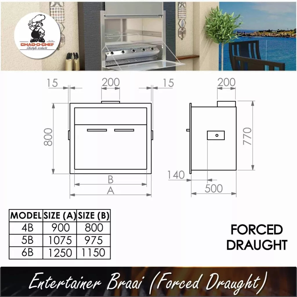 Chad-O-Chef 4B Entertainer Gas Braai