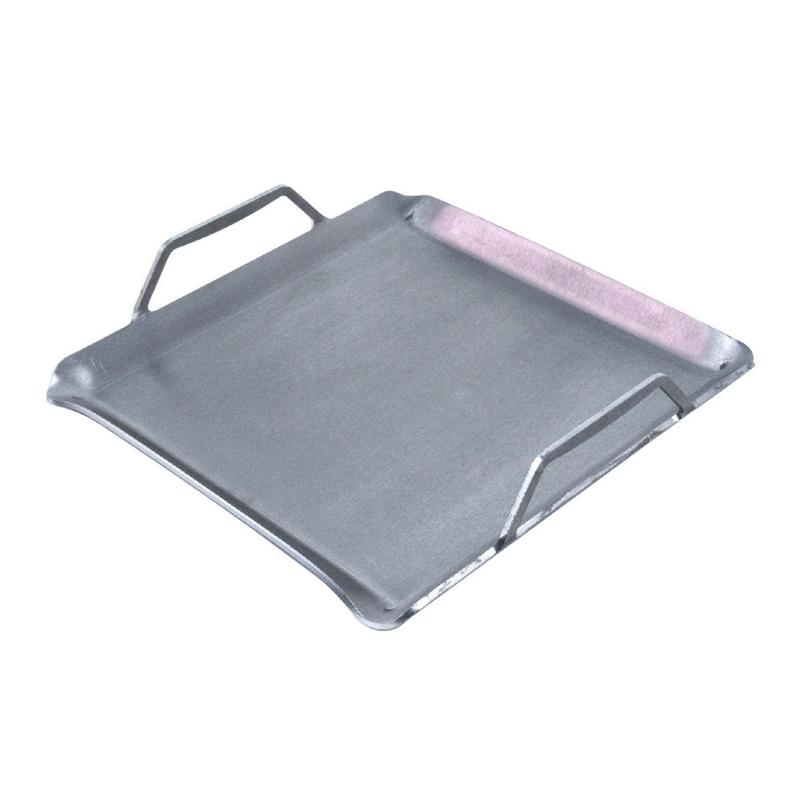 A set of three stainless steel Chad-O-Chef stir-fry pans of varying sizes with handles.