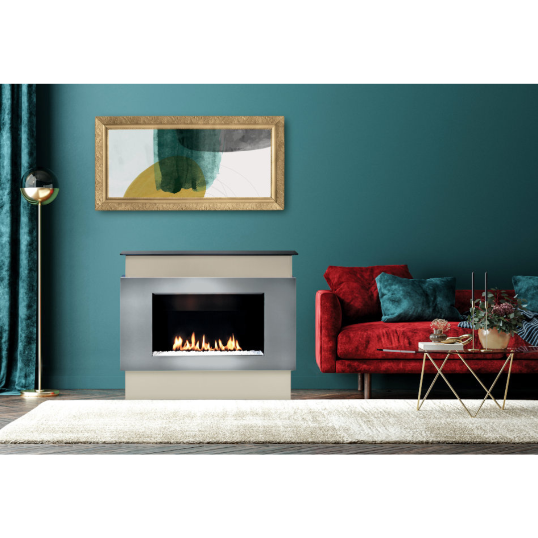 Cream concept mantle shelf for fireplaces, clean modern surround idea.