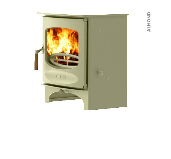 Charnwood C-Seven wood stove in almond finish on legs