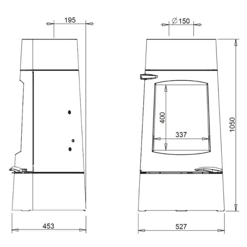 Hydro Fire Invicta Aratos Freestanding Fireplace