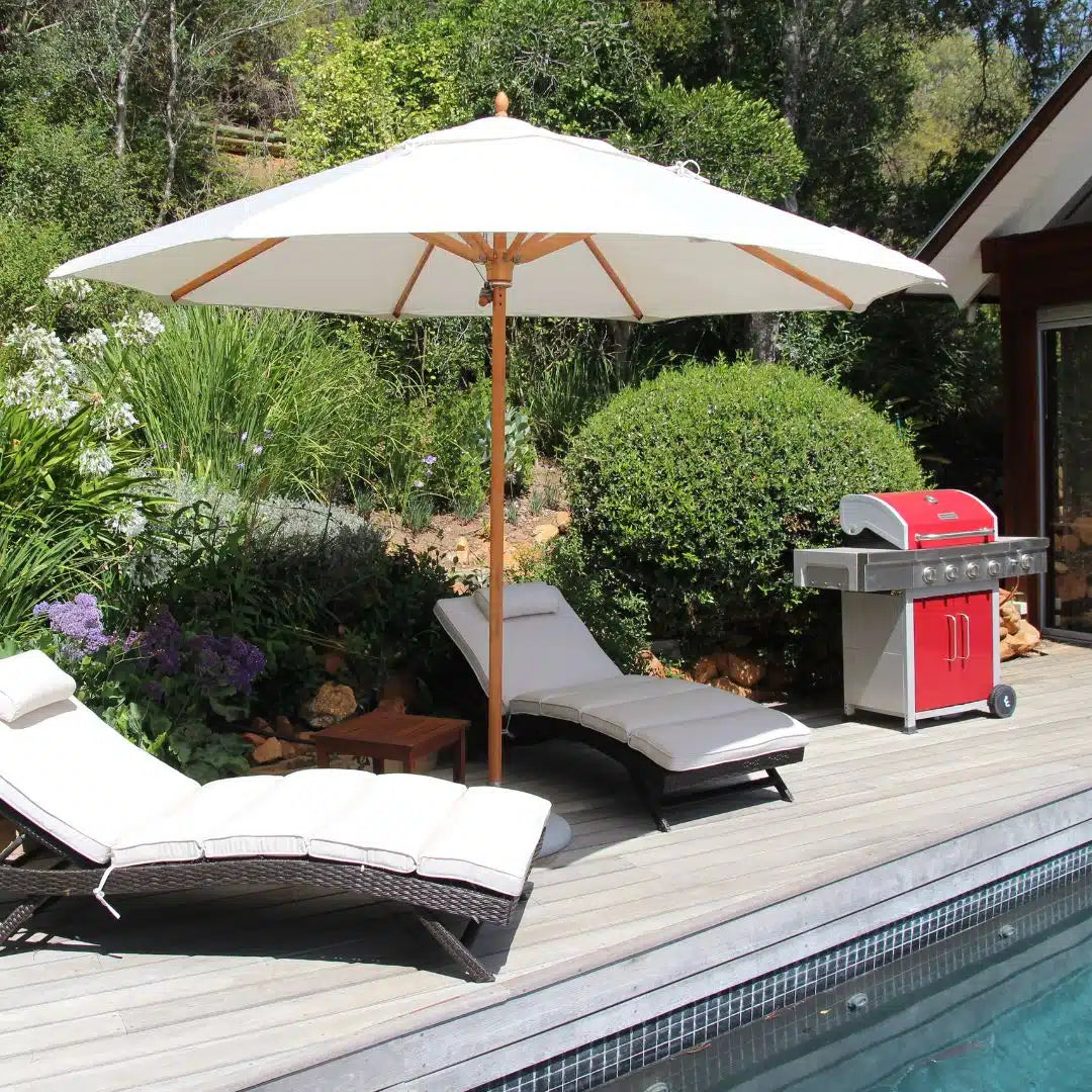 Hydro Fire 3.2m Octagonal Ecru Classic Parasol (excludes Medium Base)