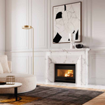 GTM90 fireplace technical diagram energy efficient heating