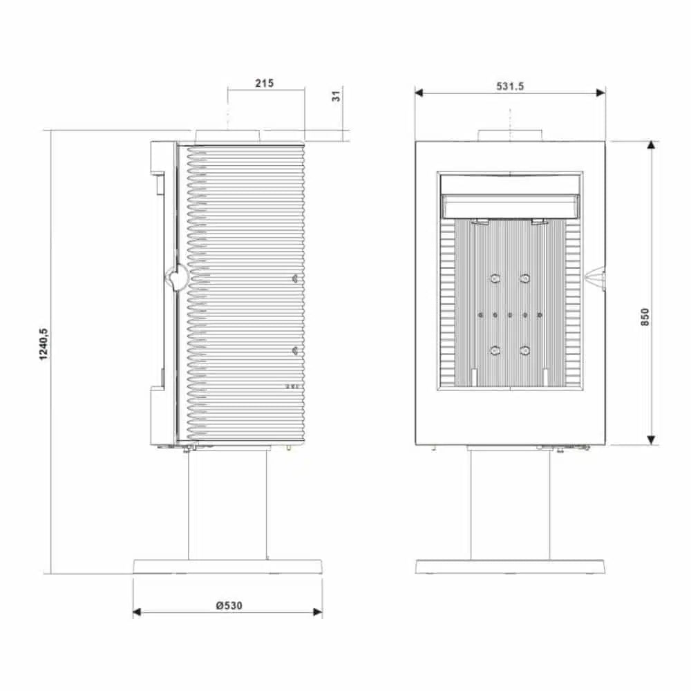 Hydro Fire Invicta Madelaine (Pharos) Freestanding Fireplace
