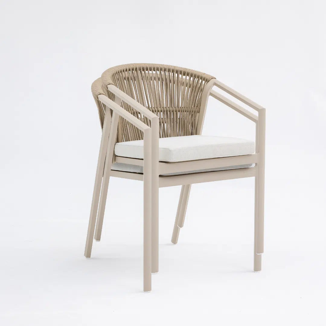 Hydro Fire Coastal Weave Dining Chair (Beige)