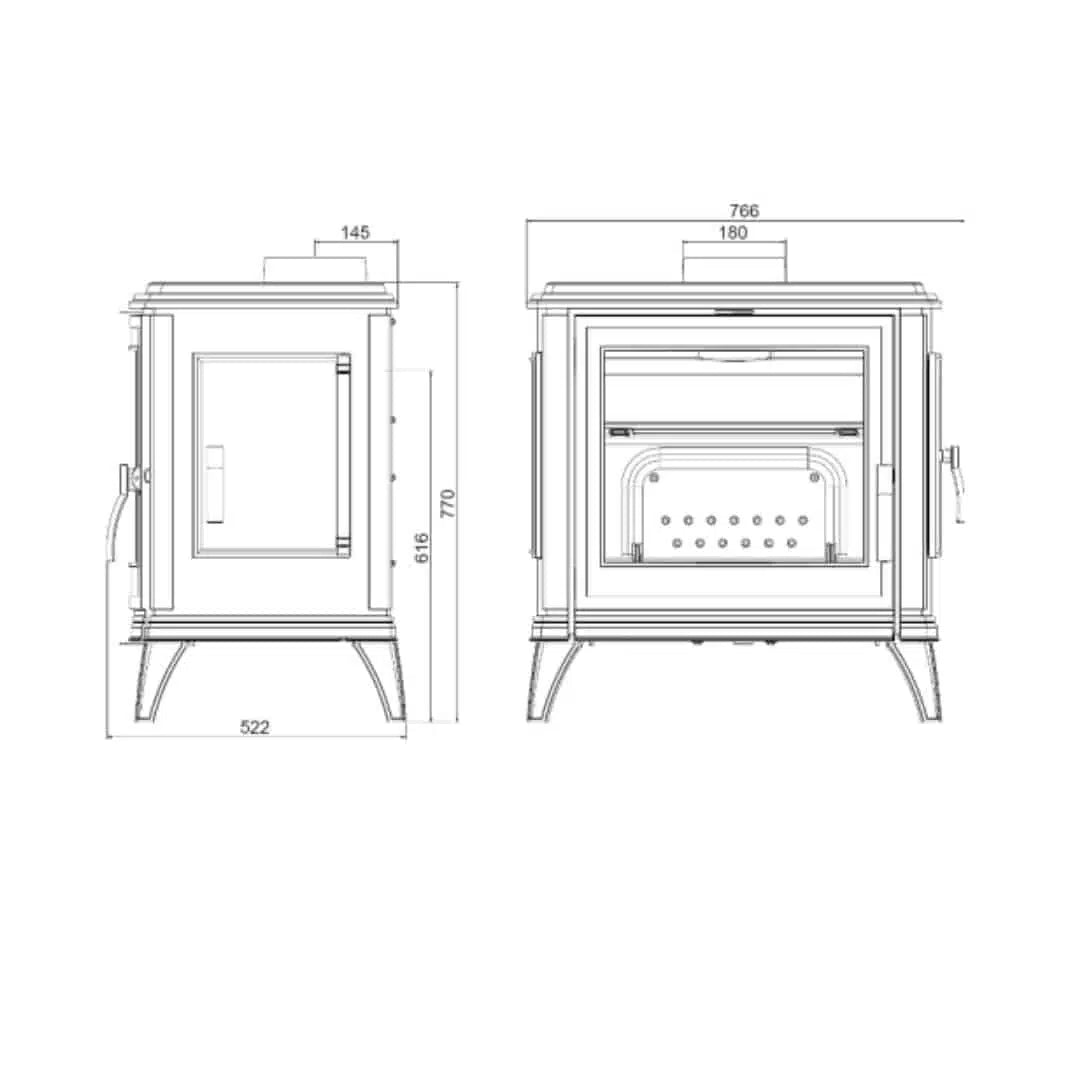 Hydro Fire Invicta Sedan L Freestanding Fireplace