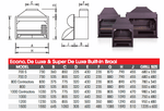 Contractor built in braai full measurements and cutout sizes diagram