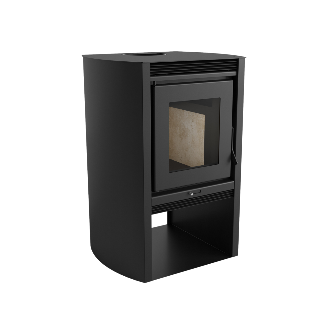 Graphite gas fireplace frame option, slim black surround