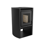 Graphite gas fireplace frame option, slim black surround