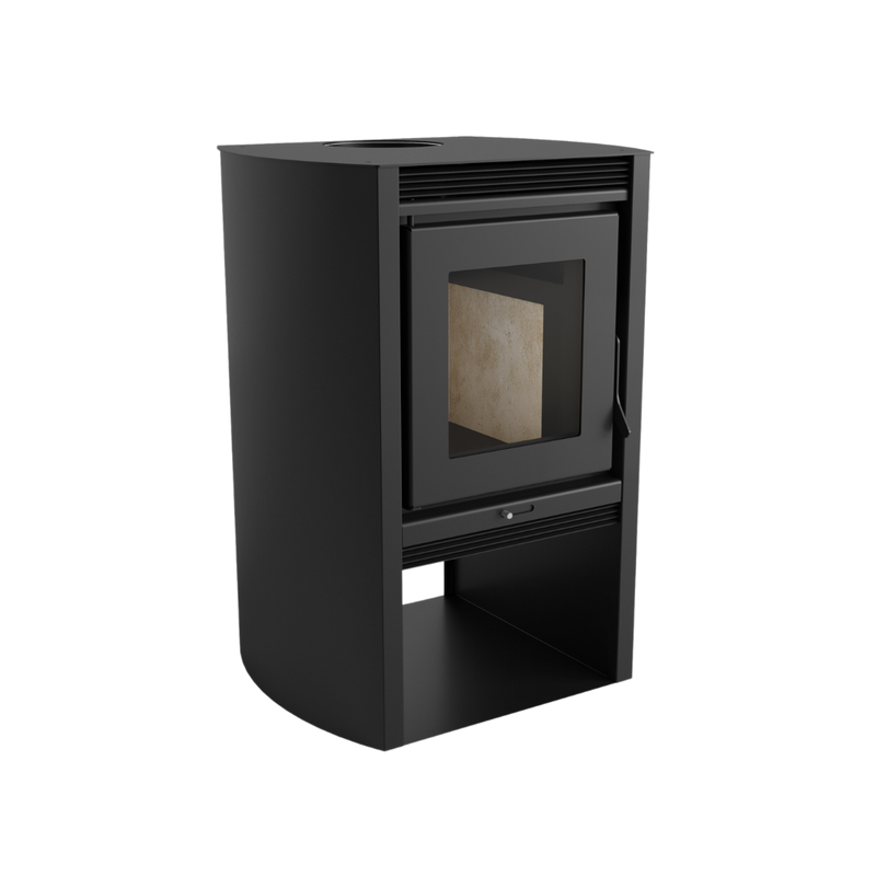Graphite gas fireplace frame option, slim black surround